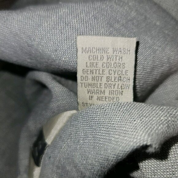 J JIll Unstructured Linen Jacket Womens M Sage Lagenlook Embroidered Vintage - Picture 13 of 16